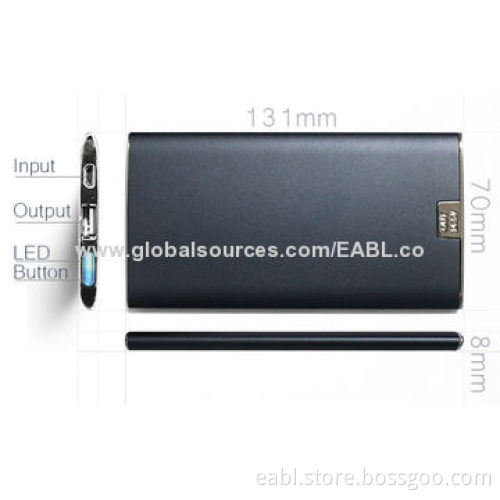 5,000mAh Grade A Li-polymer Battery for Laptop, OEM/ODM with LED Indicator, Metal Housing